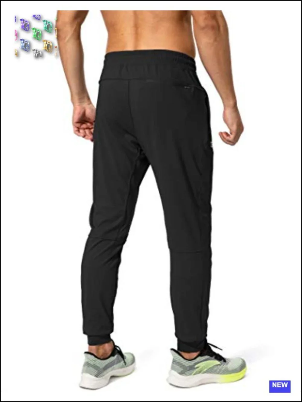 Men's Sweatpants with Zipper Pockets Athletic Joggers for Running Workout